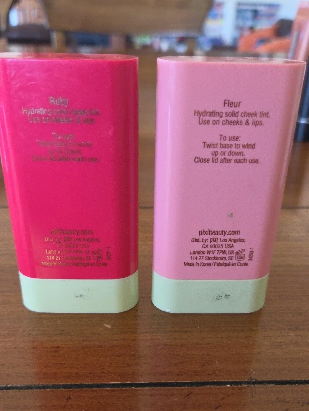 Pixi On-the-Glow Blush Tinted Moisture Sticks in Ruby and Fleur Colors